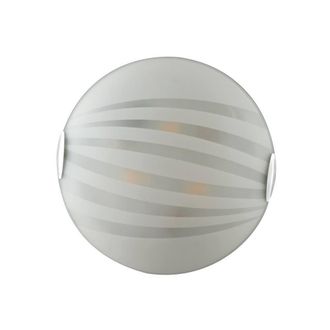 Netlighting KUNA 4 Light Patterned Glass Flush Ceiling Light White 50cm