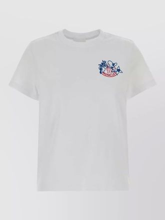 Moncler cotton crew neck graphic print t shirt