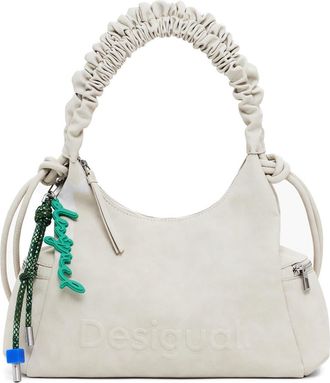 Desigual Faux Leather Shoulder Bag in Light Gray at Nordstrom
