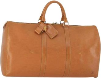 Louis Vuitton Pre-owned Weekend Bags, female, Brown, Size: ONE SIZE Pre-owned Leather Weekend Bag