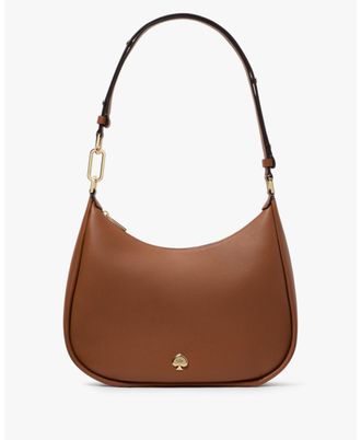 Kate Spade New York Womens Kayla Pebbled Leather Large Shoulder Bag - Brown - One Size