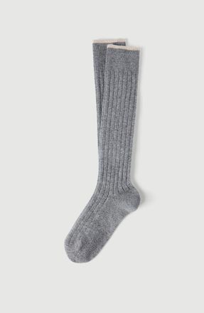 Brunello Cucinelli Cashmere knit socks in Medium Grey at Nordstrom, Size Xx-Large Eu
