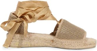 Castaner Lurex Sandal Sole - Dames - Sandalen - Beige - 38 EU - Schoenen