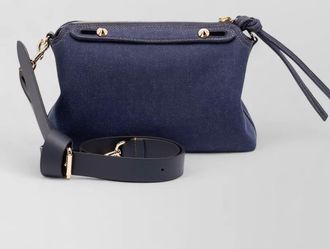 Fendi crossbody bag detachable strap gold tone hardware