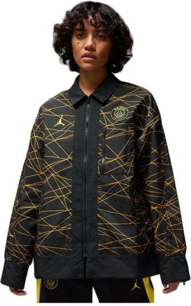 Nike Jordan Paris Saint-Germain Zwart/Geel Hoodie - Dames - Fitness - Zwart - M - Katoen - Fitness
