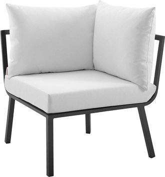 ModWay Outdoor Riverside Outdoor Patio Aluminum Corner Chair