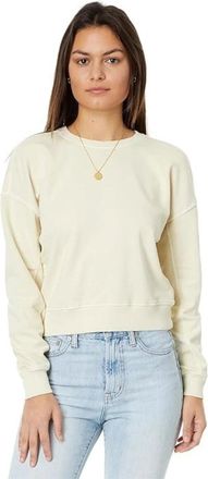 Madewell Womens Madewell Raglan Sweatshirt Ivory Terry Long Sleeve Pullover GBO1394