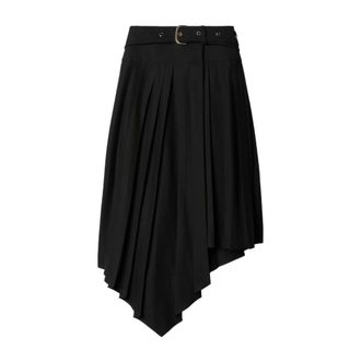 Off-white Black Logo Skirt Pleated Design - female - Off White - Midi Skirts - Black - S - Skirts