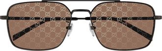 Gucci Gg1957 Sa Linea Institutional Logo Gunmetal