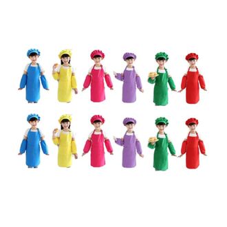 OEM Conjunto De 24 Piezas De Gorro Y Delantal De Chef Para Ni&ntilde;os Y Ni&ntilde;as