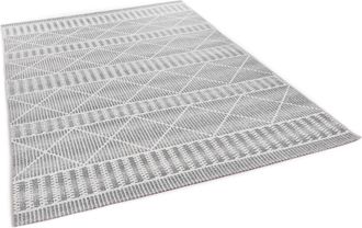 Tom Tailor Teppich »Funky Outdoor Geometric« rechteckig 5 mm Höhe Flachgewebe, modernes Rauten Design, Outdoor geeignet, Wohnzimmer
