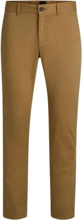 HUGO BOSS Chino Slim-1 - Heren - Chinos - Beige - W32 - Katoen - Broeken
