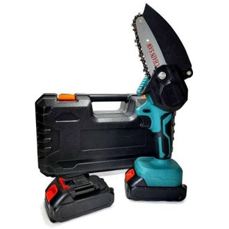 Trade Shop Trade Shop - Mini Elettrosega A Doppia Batteria Motosega Elettrica Tagliarami 4 Valigia Lld