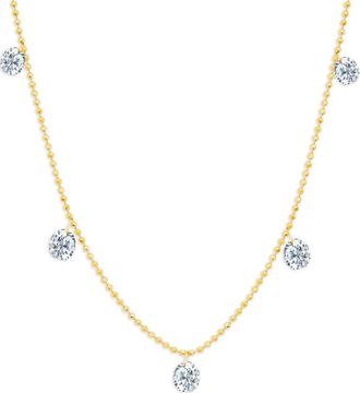 Graziela Collana in oro giallo 18 carati con diamanti Floating