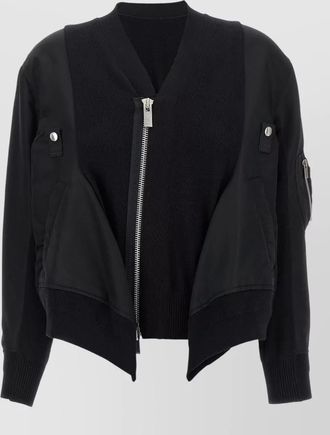 sacai bomber cardigan