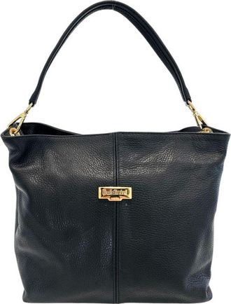 Baldinini Black Cowhide Clutch Womens Bag