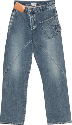 J.W.Anderson Mid Blue Twisted Workwear Denim Jeans