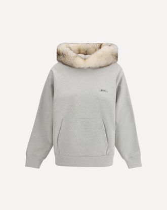 Prada Hoodie features a hood lined in shearling Female XS