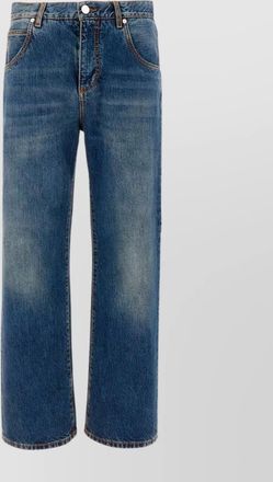 Etro denim trousers with stonewashed cotton blend