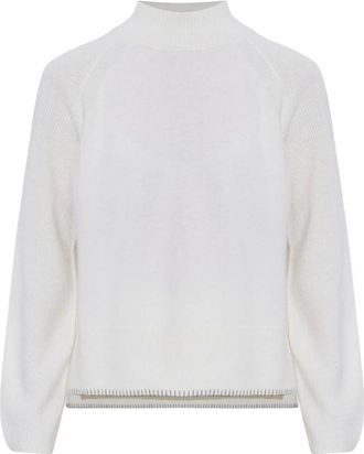 Bogner Truien & Vesten, Dames, Beige, XL, Wol, Wol trui met coltrui Lena