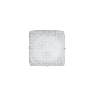 Netlighting PAMELA LED Patterned Glass Ceiling Light White 1480lm 4000K 30x30cm | Size: 30x30 cm