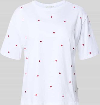 Tom Tailor Denim Boxy Fit T-Shirt aus reiner Baumwolle in Weiss, Gr&ouml;&szlig;e XS