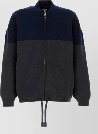 Loewe two-tone stretch cotton-blend cardigan