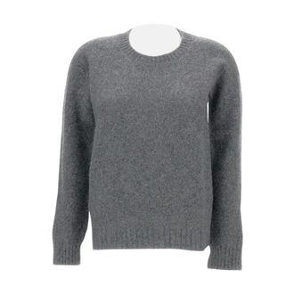 Drumohr Round-neck Knitwear, female, Gray, Size: XL Maglia Girocollo