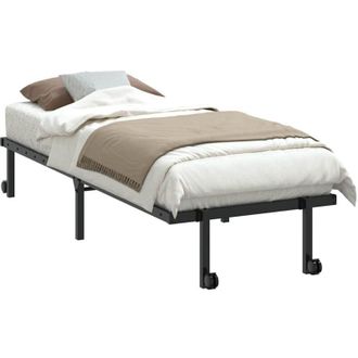 vidaXL Giroletto senza Materasso Pieghevole Nero 75x190 cm in Acciaio - Vidaxl