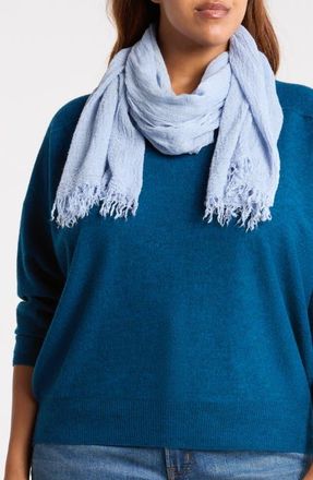 Eileen Fisher Cozy Crinkle Gauze Scarf in Dolphin at Nordstrom