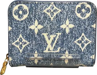 Louis Vuitton Monogram Denim Blue Denim Coin Purse/Coin Case (Pre-Owned)