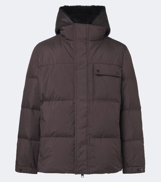 Yves Salomon Shearling-trimmed down jacket