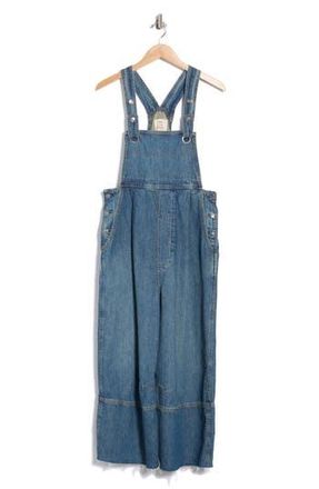 Free People Rambler Denim Overalls in Navy at Nordstrom Rack, Size X-Small