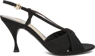 Vivienne Westwood Marylin Sandal - Dames - Sandalen met hakken - Zwart - 39 EU - Satijn - Schoenen