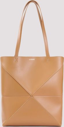 Loewe Brown Puzzle Fold Medium Tote Bag