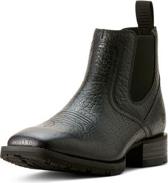 Ariat Hybrid Low Boy Western Chelsea Boot in Black Adobe at Nordstrom, Size 11.5
