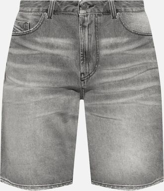 Diesel Mens D-FIN Grey Denim Shorts
