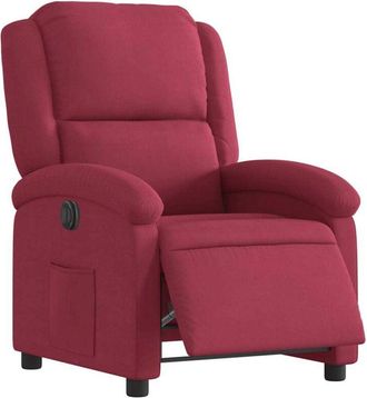 vidaXL Vidaxl - Sill&oacute;n Reclinable El&eacute;ctrico De Terciopelo Rojo Tinto
