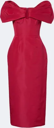 Carolina Herrera Off-shoulder silk faille cocktail dress