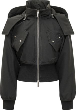Dsquared2 Wool Mini Puffer - Dames - Bomber jackets - Zwart - M - Wol - Jassen