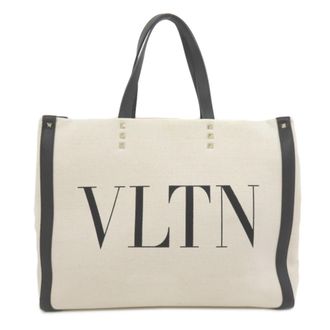Valentino Black Canvas Tote Bag (Pre-Owned)