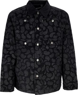 The Hundreds Paisley Jacket - Heren - Casual Overhemden - Zwart - L - Katoen - Overhemden