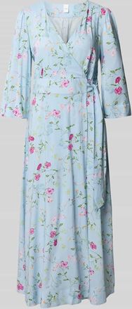 Vero Moda Wickelkleid mit V-Ausschnitt Modell SAVANNA in Hellblau, Gr&ouml;&szlig;e XS