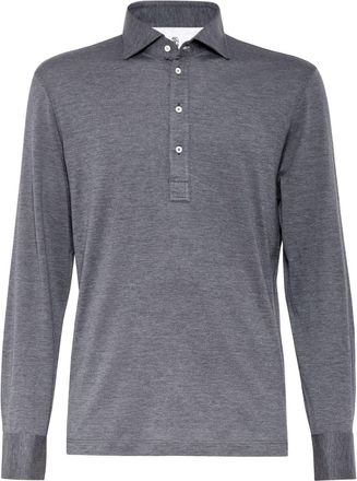 Brunello Cucinelli cotton polo shirt - men - Cotton - M - Grey