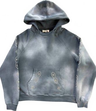 Alchemist Mens Stud Throwback Hoodie In Concrete
