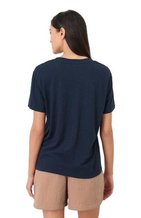 Pact Organic Cotton Featherweight Slub Relaxed Tee in Navy at Nordstrom, Size Small