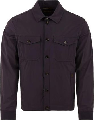 Moorer Ade-Ac Overshirt - Heren - Zomerjassen - Blauw - L - Jassen