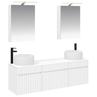 vidaXL Juego De Muebles De Ba&ntilde;o 5 Pcs Blanco 50 X 14,5 X 70 Cm Vidaxl