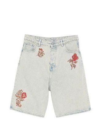 Dr&ocirc;le de Monsieur Drole De Monsieur | Short Jean Dusty Brode Fleurs - XL