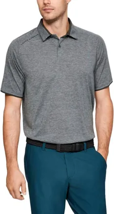 Under Armour Mens Golf Polo Shirt In Pitch Gray
